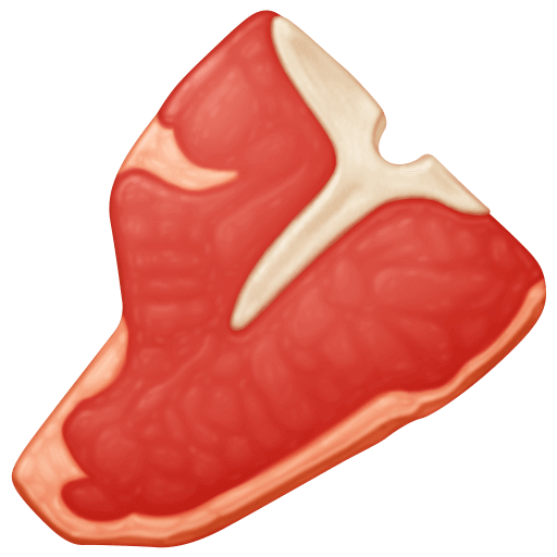 Копировать снимок картинки-смайла Стейк от Фейсбук на прозрачном фоне в ПНГ