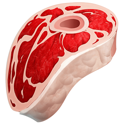 Загрузить фотки символа настроения Стейк от Твиттера на бесцветном фоне в пнг