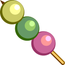 Закачать картинку смайла Японские сладости Данго от Au by KDDI без фона в ПНГ