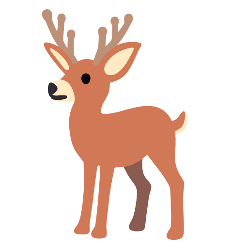 Save a pic Deer symbol of emotion created by Google on a translucent background in png
