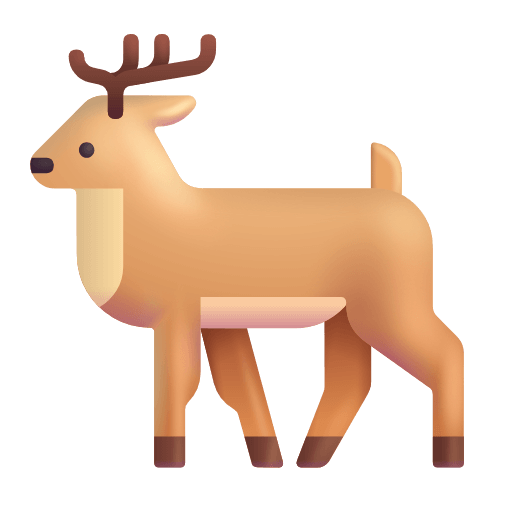 Save drawings Deer smiley-emoji of the Microsoft set without a background in png