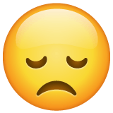 Copy a pic Sad emoji-emoticon by WhatsApp for Android and PC on a colorless background in png