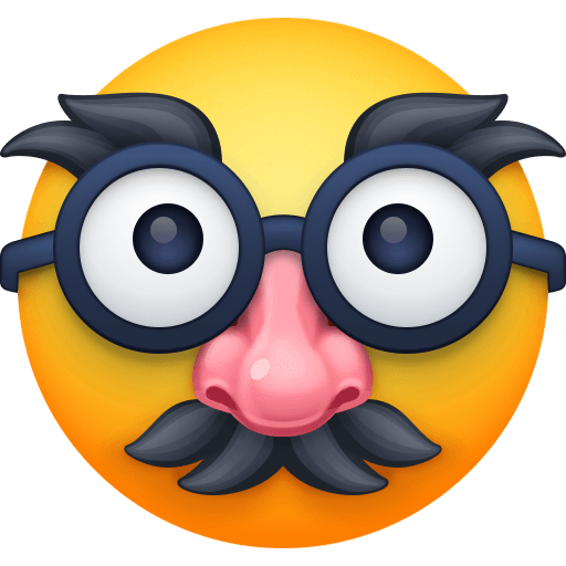 Copy image Disguised Face emotion by Facebook on a colorless background in PNG