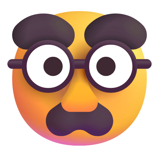 Save pics Disguised Face emoji of the Microsoft set on a translucent background in png