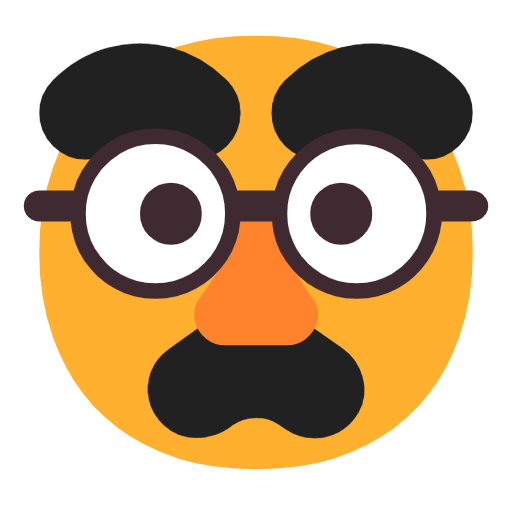 Upload a figure Disguised Face smiley by Microsoft 11 no background in PNG