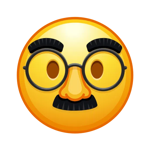 Upload pics Disguised Face emoticon of iOS Telegram on a translucent background in WEBP