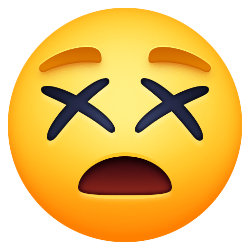 Save image Cross Eyes Face emotion by Facebook no background in PNG