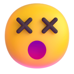 Upload a pic Cross Eyes Face emoticon by Microsoft Teams for PC and Android no background in png