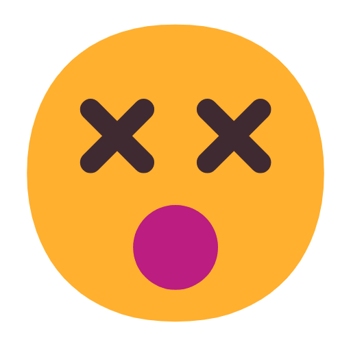 Upload drawings Dizzy Face emotion by Microsoft 11 without a background in png