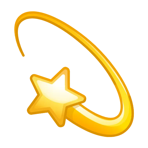 Copy a picture Flying Star emoticon of iOS Telegram without a background in webp