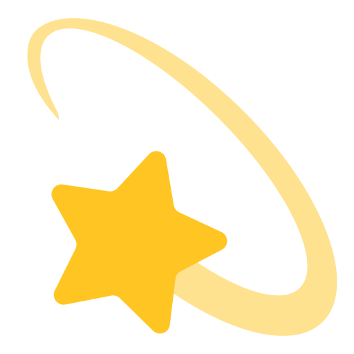 Download image Circle And Star emoji-emoticon by Toss Face 토스페이스 оn a transparent background in PNG