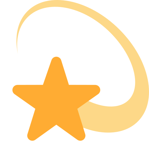 Save a drawing Shooting Star emoji on Twitter / X for PC on a translucent background in PNG