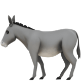 Upload pictures Donkey symbol of emotion from Apple iOS on a clean background in PNG