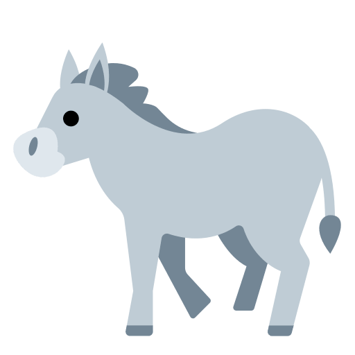 Copy a picture Donkey emoji-smiley by Discord without a background in png