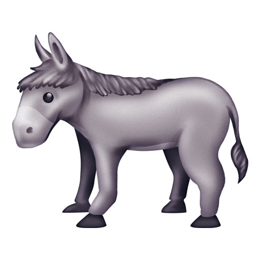 Save drawings Donkey symbol by Emojipedia no background in png