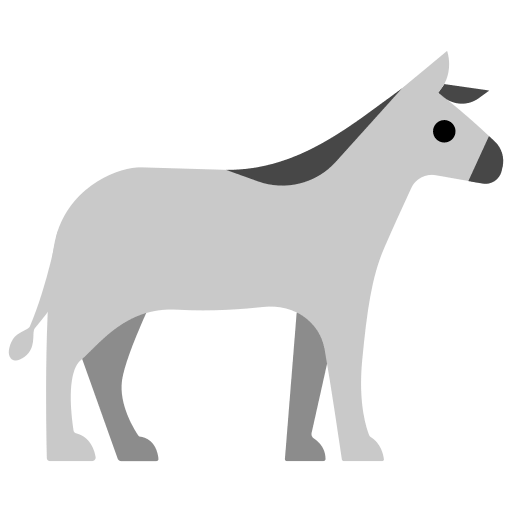 Save pics Donkey smiley-emoji by Toss Face 토스페이스 on a colorless background in png