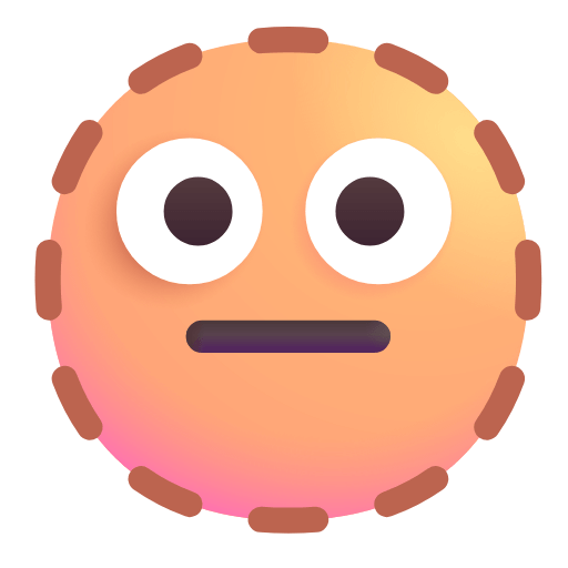 Download photos Dotted Line Face emoji of the Microsoft set оn a transparent background in png