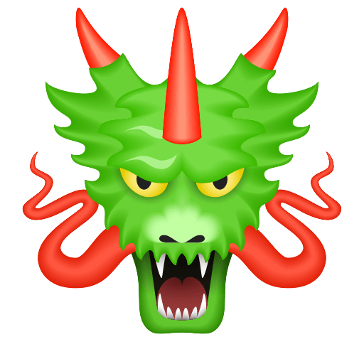 Скачать графику картинки-смайла Дракон от Icons8 на чистом фоне в png