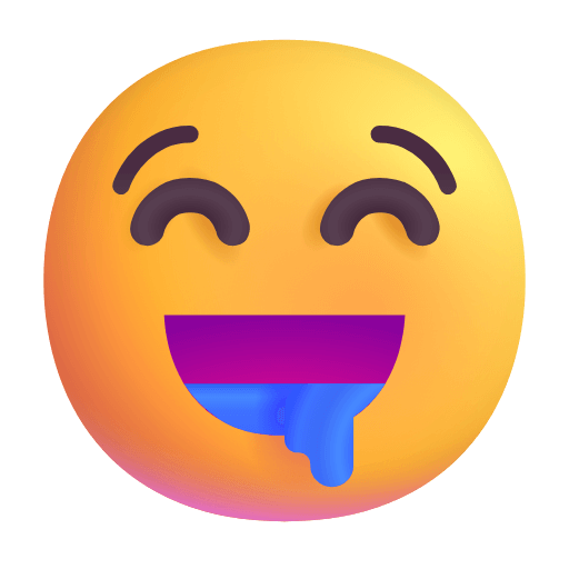 Copy figures Drool smiley of the Microsoft set without a background in PNG