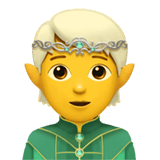 Download a photo Elf smiley from Apple iOS on a colorless background in PNG