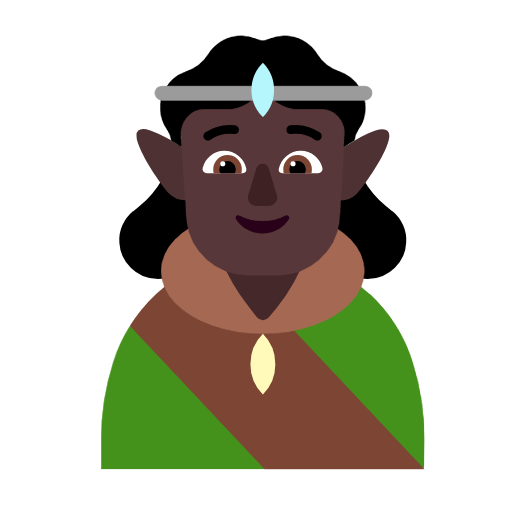 Copy a drawing Dark-skinned Legolas emoji by Microsoft 11 оn a transparent background in PNG