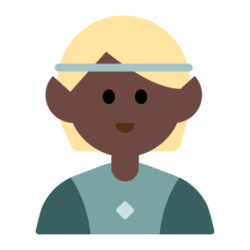 Upload a photo Dark-skinned Elf smiley by Toss Face 토스페이스 no background in png