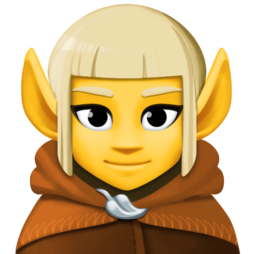 Upload a drawing Elf emoticon by Facebook on a translucent background in png