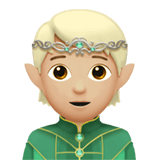 Копировать фотки смайла Леголас со средне-светлым типом кожи от Apple iOS без фона в png