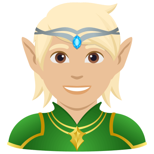 Скачать фотку изображения эмоции
 Эльф со средне-светлым тоном кожи от JoyPixels на бесцветном фоне в ПНГ