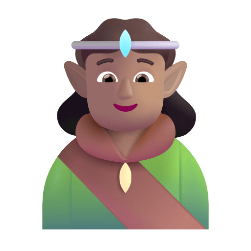 Загрузить картинки смайла Смуглокожий Эльф от Microsoft на бесцветном фоне в пнг