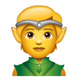 Upload a photo Elf emoji by WhatsApp for Android and PC on a clean background in PNG