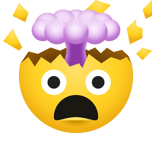 Copy photos Exploding Head emoticon by Icons8 no background in png