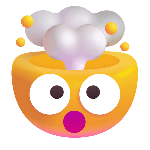Save image Shocked Face with Exploding Head emoji of the Microsoft set without a background in png