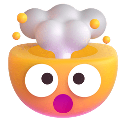Save drawings Exploding Head emoji-smiley by Microsoft Teams for PC and Android on a colorless background in PNG