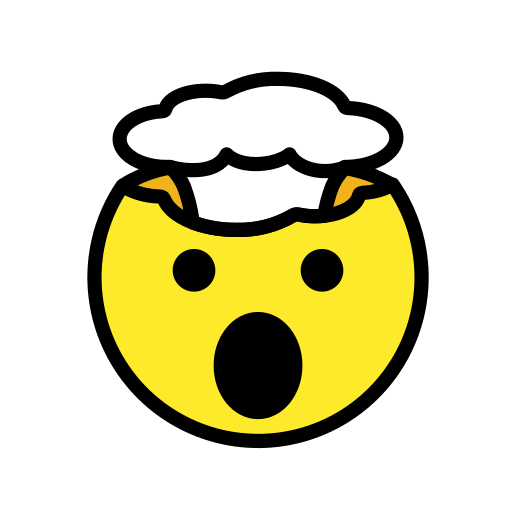 Download pictures Shocked Face with Exploding Head smiley-emoji by HfG Schwäbisch Gmünd on a clean background in png