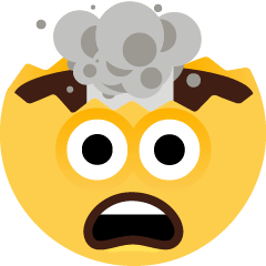 Upload image Exploding Head emoji by the Skype on a colorless background in png