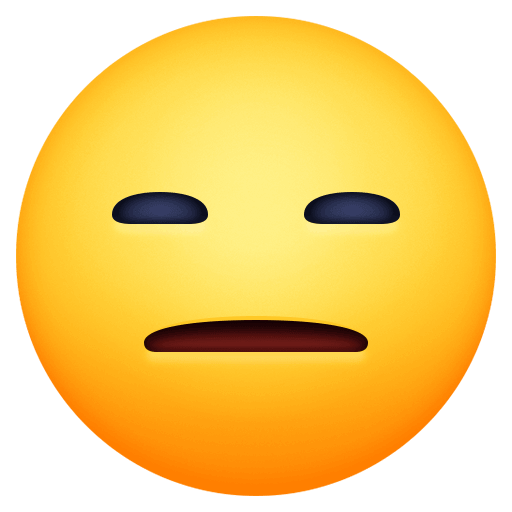 Скопировать снимок эмотикона Безэмоциональное лицо от Фейсбук без фона в пнг