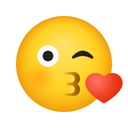 Скопировать графику эмотика Целовашки от Icons8 без фона в пнг