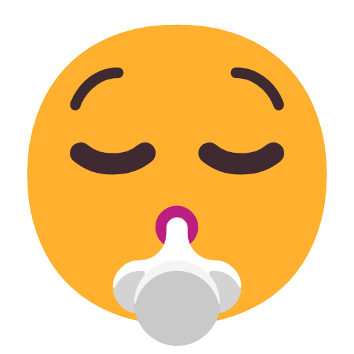 Загрузить фигуру иконки настроения Фух Выдох от Microsoft 11 на чистом фоне в ПНГ