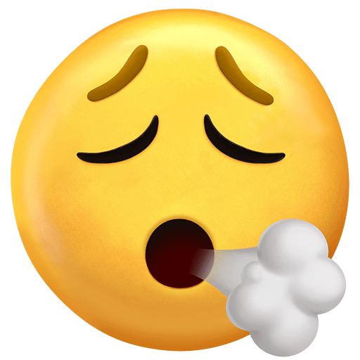 Скопировать фотки эмоции Облегчение от Твиттера на чистом фоне в ПНГ