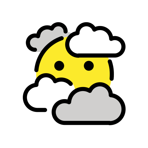 Upload a picture Face in Clouds emoticon by HfG Schwäbisch Gmünd on a colorless background in PNG