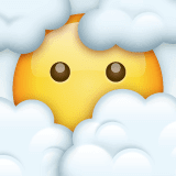 Upload drawings Brain Fog emoji-emoticon by WhatsApp for Android and PC on a colorless background in png