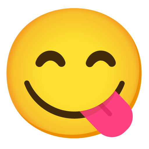 Download a figure Face Savouring Delicious Food emoji-emoticon created by Google оn a transparent background in png