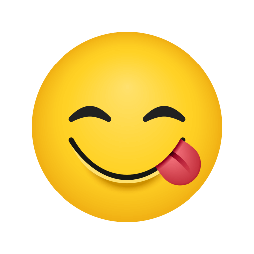 Upload drawings Smiling Face Licking Lips symbol of emotion by Icons8 no background in png