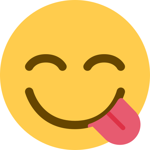 Upload a photo Face Savouring Delicious Food emoji-emoticon on Twitter / X for PC on a colorless background in PNG