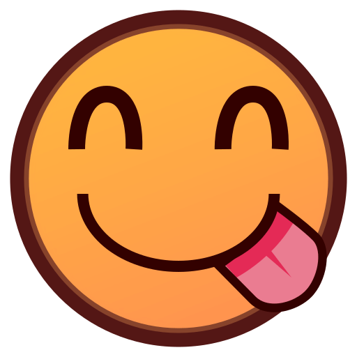 Save a picture Face Savouring Food smiley-emoji by Emojidex on a clean background in PNG