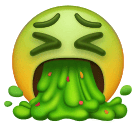Download figures Vomiting Face emoji by Huawei  on a colorless background in png
