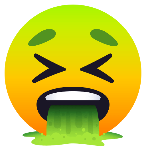 Copy pictures Face with Open Mouth Vomiting symbol of emotion by JoyPixels on a clean background in png