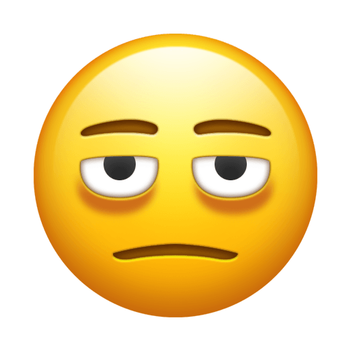 Copy a pic Face with Bags Under Eyes symbol of emotion by Emojipedia on a translucent background in png