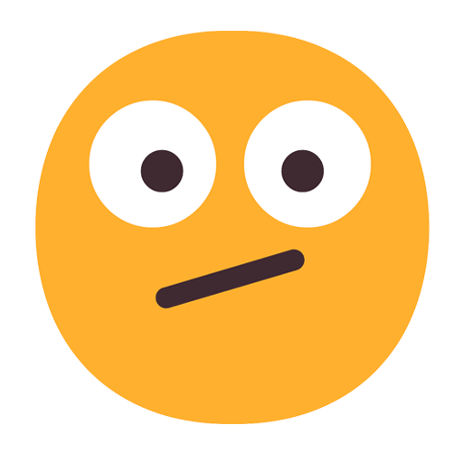 Copy a photo Crooked Face emoji-emoticon by Microsoft 11 on a translucent background in png